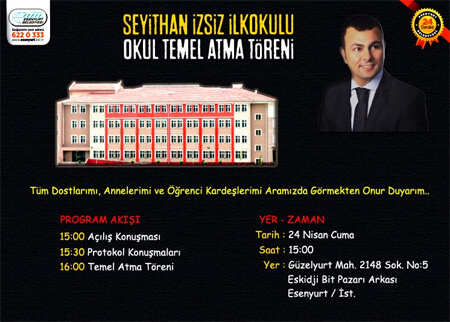 Seyithan Izsiz Elementry School was founded.